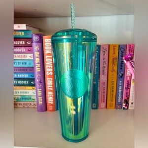 Starbucks 24 ox Turquoise / Aqua kalidescope Tumblr